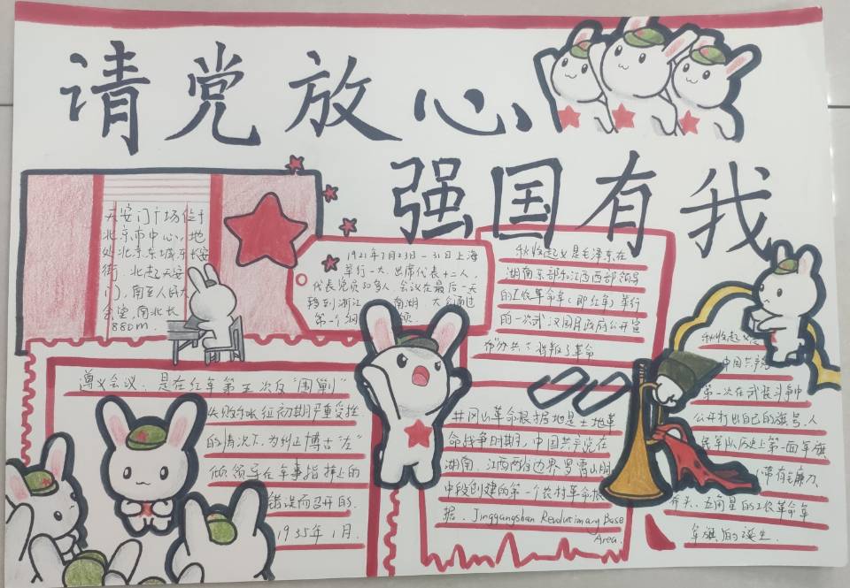 "请党放心,强国有我"手抄报获奖作品展(2)_学生作品_学生园地_张家港